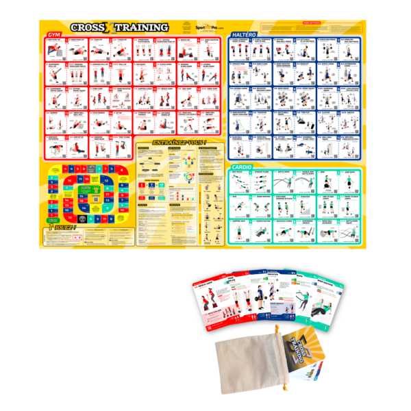 Image boutique - OFFRE Poster + Fiches SportFitPro - Cross Training - sac coton Kit d'entraînement CROSS TRAINING